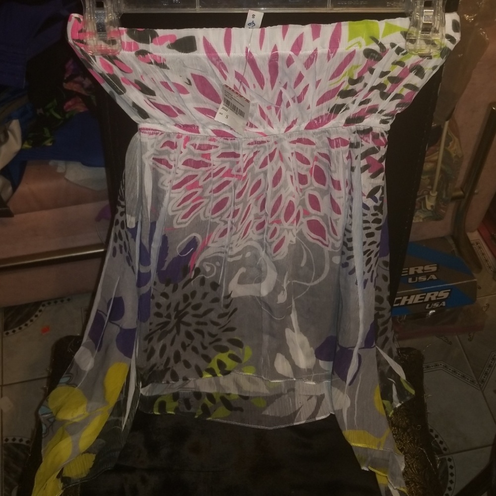 Full Tilt Sharkbite Flowy Tube Top Sz S NWT